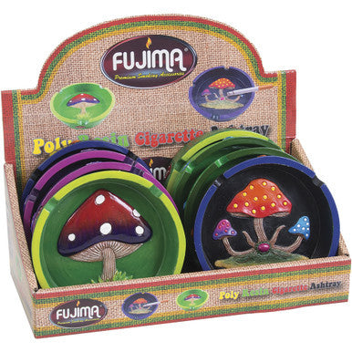 8ct. Mushroom Round Poly Stone Ashtray