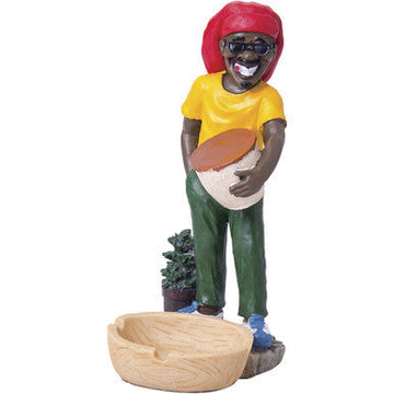 Medium Size Jamaican Man Ashtray 9.75