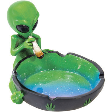 Green Alien Polystone Ashtray