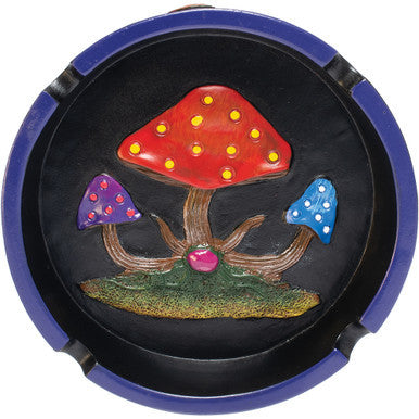 Big 6" Round Mushroom Polystone Ashtray - CannaDevices