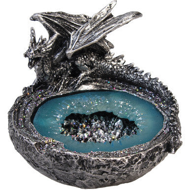 Silver Glitering Dragon Ashtray - CannaDevices