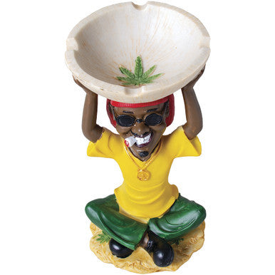 Medium Size Jamaican Man Ashtray 6" Yellow