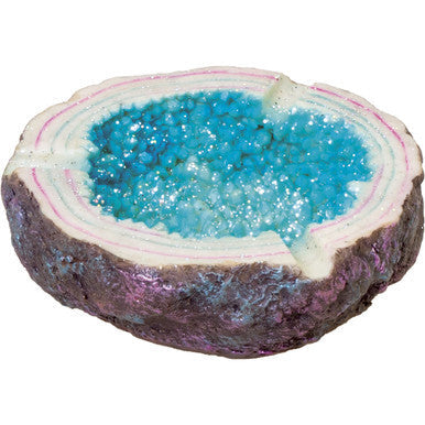 Blue Glitter Poly Stone Ashtray - CannaDevices