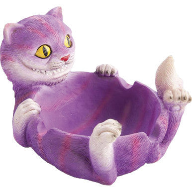 Purple Trippy Cat Polystone Ashtray