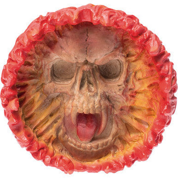 Flaming Skull Polystone Ashtray