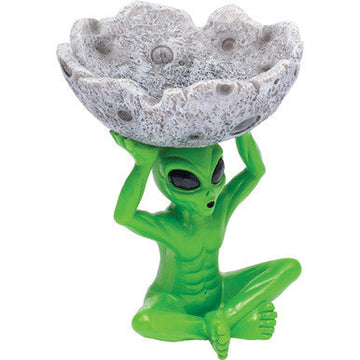 5.5in Half-Moon Alien Polystone Ashtray