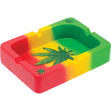 5.5in Rasta Leaf Playing Card Ashtray