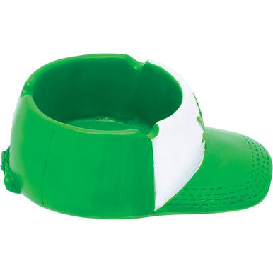 6.5in Green Leaf Snapback Hat Ashtray - CannaDevices