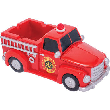 9in Red 420 Light-Up Firetruck Ashtray & Stash - CannaDevices