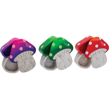 4Count Polystone Hinged Mushroom Covered Ashtray