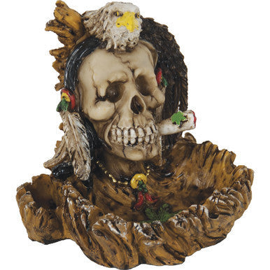 Indian Skul W/eagle Ashtray