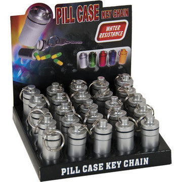 25 Ct. Pill Box/ Key Ring (Plastic Colored)
