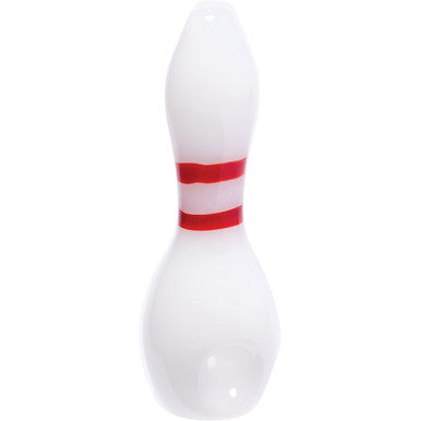 5in White Bowling Pin Glass Hand Pipe