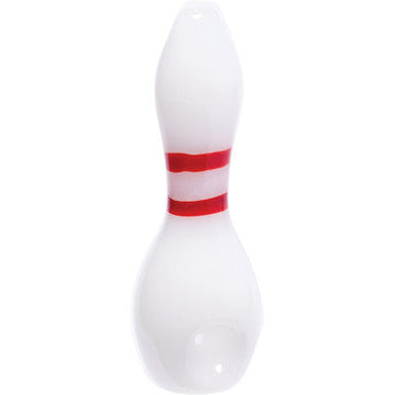 5in White Bowling Pin Glass Hand Pipe