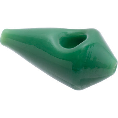 3.3in Jade Green Diamond Glass Hand Pipe