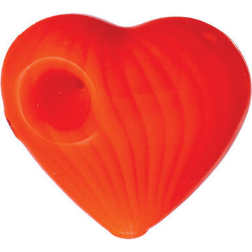 2.5in Orange Heart Hand Pipe
