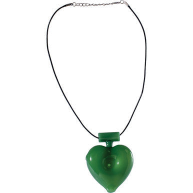 3in Dark Green Necklace Heart Hand Pipe