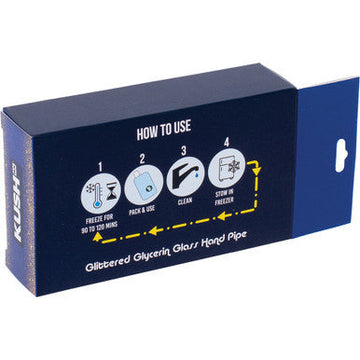 4in Red Liquid Glitter Square Hand Pipe