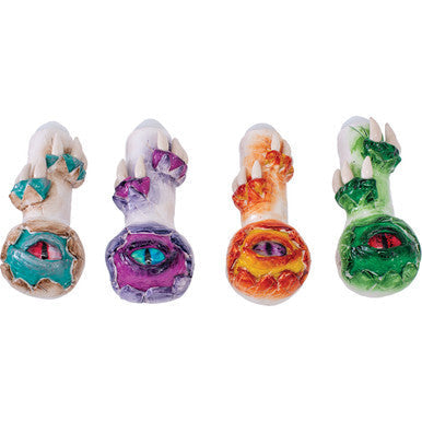 5" Monster Eye and Claws Hand Pipe (Colors Vary)