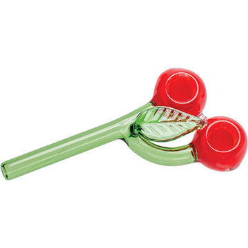 6in Double Cherry Glass Hand Pipe
