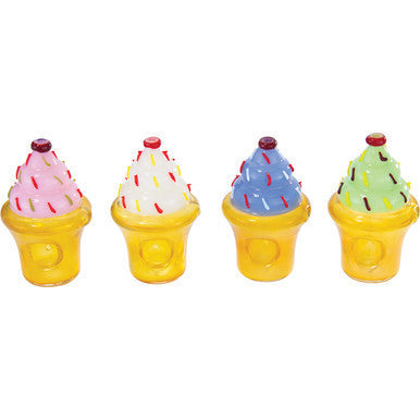 4" Ice Cream Cup Hand Pipe - Multi Color