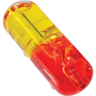 4.2in Sky Orange Glycerin Pill Hand Pipe