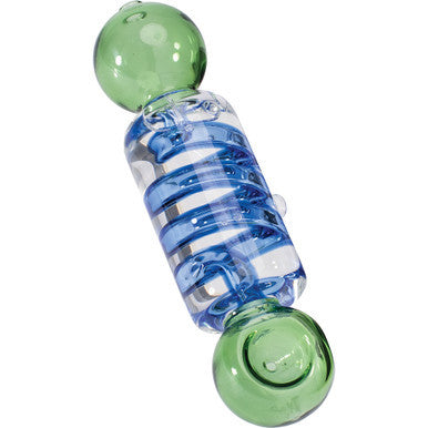 5.7in Green Coil Glycerin Hand Pipe