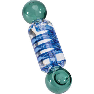 5.7in Lake Green Coil Glycerin Hand Pipe