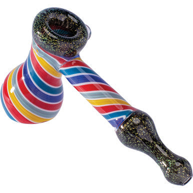 5in Mix Stripe Dicro Hand Bubbler Pipe (Color Varys)