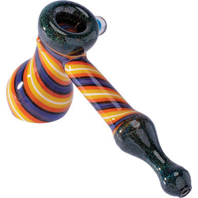 5in Orange Stripe Dicro Hand Bubbler Pipe