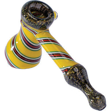 5in Yellow Stripe Dicro Hand Bubbler Pipe