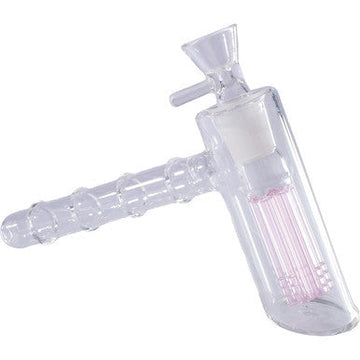 7in Pink Matrix Perc Torus Hand Bubbler Pipe