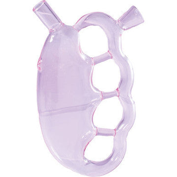 6in Pink Knuckle Hand Bubbler Pipe