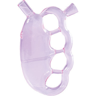 6in Pink Knuckle Hand Bubbler Pipe - CannaDevices