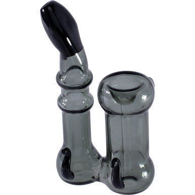 5in Smoke Double Horn Sherlock Hand Bubbler Pipe