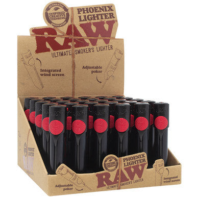 30Ct. Raw Phoenix Lighters With Adjustable Poker