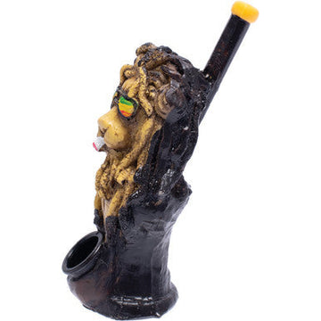 Rasta Lion Novelty Resin Pipe