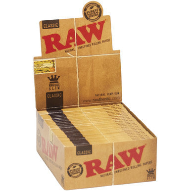 50 Ct. Raw Classic Paper King Size Slim - CannaDevices