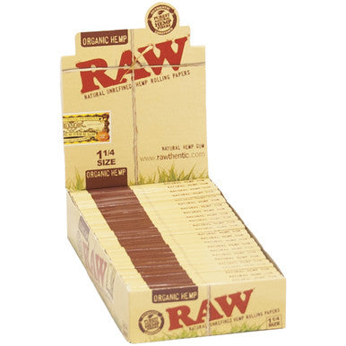 24 Ct. Raw Organic Hemp Papers 1.25" - CannaDevices