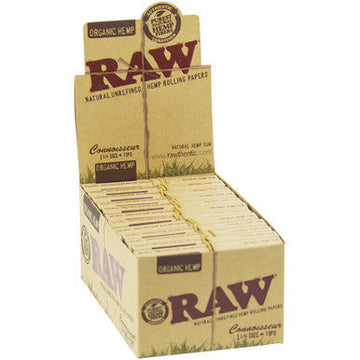24 Ct. Raw Connoisseur Paper With Tip Organic 1.25