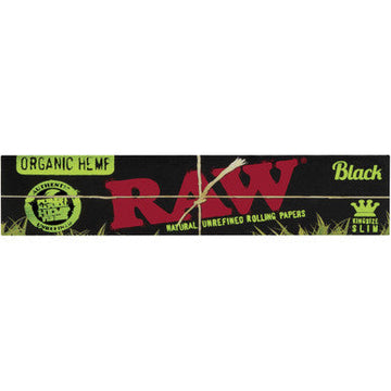 50 Ct. Raw Black Organic Hemp -  King Size Slim