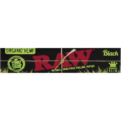 50 Ct. Raw Black Organic Hemp -  King Size Slim - CannaDevices