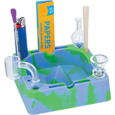 6ct Square Silicone Ashtray - 5in