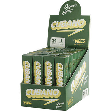 24 Ct. Vibes Org Hemp Cubano Cone King Size (1 Cone)