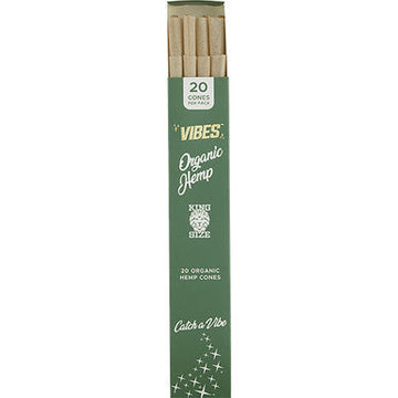 8 Ct. Vibes Org Hemp King Size (20 Cones)
