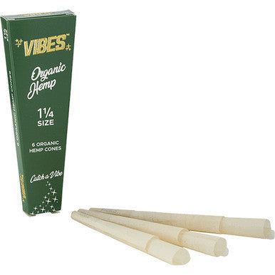 30 Ct. Vibes Org Hemp Cone 1.25" (6 Cones)