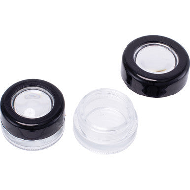24Count 9Ml Glass Dab Jars W/ Magnifer - Kushrx