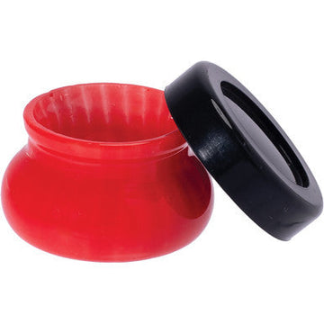 1.6In Red Boro Glass Jar With Silicone Top - Us Color