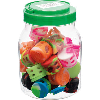 30Ct. Silicone Covered Glass Oil Container - Honey Comb