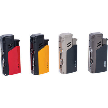 10Ct Zico Quad Torch Flame Lighter w/ Punch